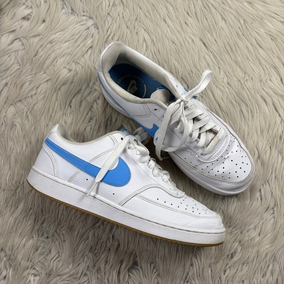 Nike Shoes - Nike Court Women's 8.5 White Blue Vision Low Next Nature Sneakers Street Urban